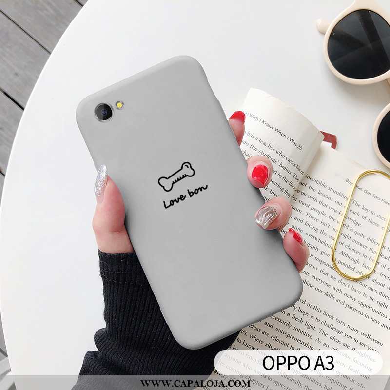 Capa Oppo A3 Desenho Animado Vermelha Novas Cases Cinza, Capas Oppo A3 Fofas Baratos