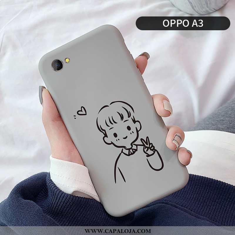 Capa Oppo A3 Protetoras Malha Cinza Capas, Oppo A3 Silicone Baratas