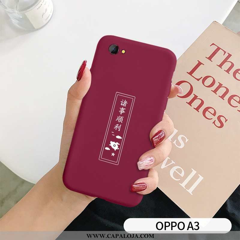 Capa Oppo A3 Silicone Casal Cases Antiqueda Vermelho, Capas Oppo A3 Moda Barato