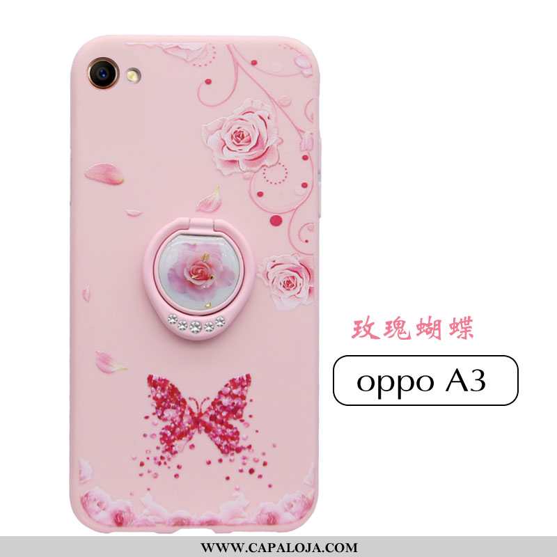 Capa Oppo A3 Tendencia Capas Malha Vermelha Rosa, Oppo A3 Soft Online