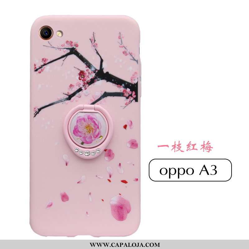 Capa Oppo A3 Tendencia Capas Malha Vermelha Rosa, Oppo A3 Soft Online