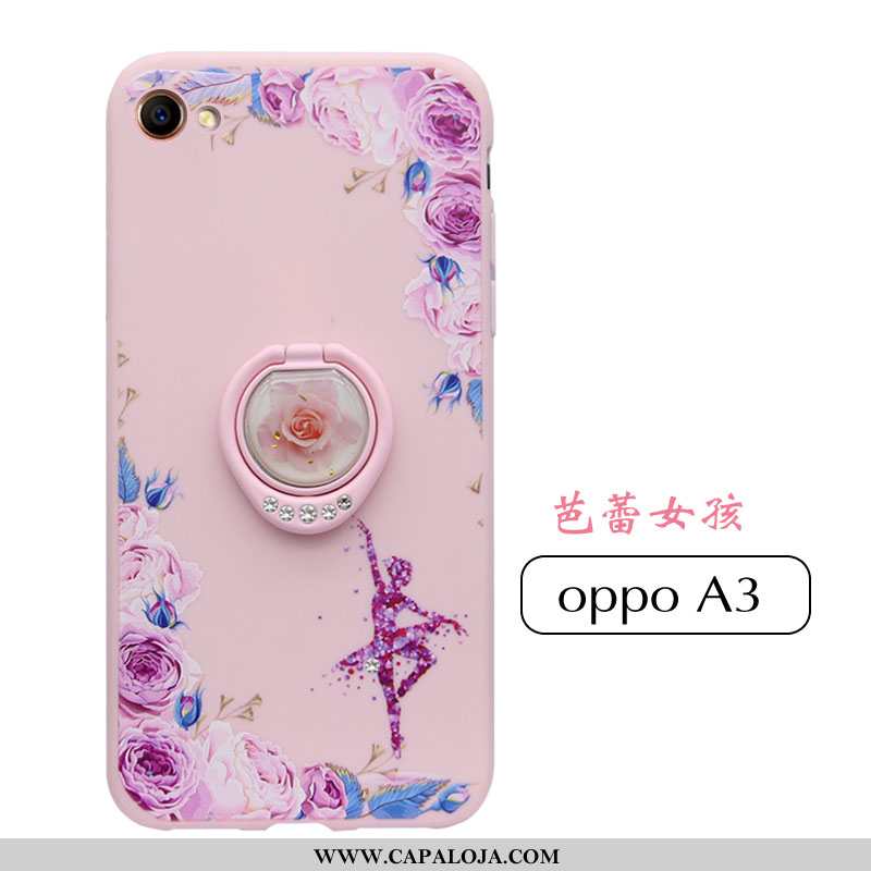 Capa Oppo A3 Tendencia Capas Malha Vermelha Rosa, Oppo A3 Soft Online