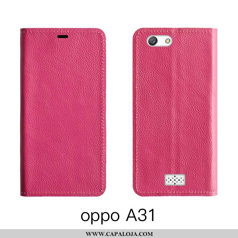 Capa Oppo A31 Couro Cases Vaca Legitimo Laranja, Capas Oppo A31 Protetoras Baratos