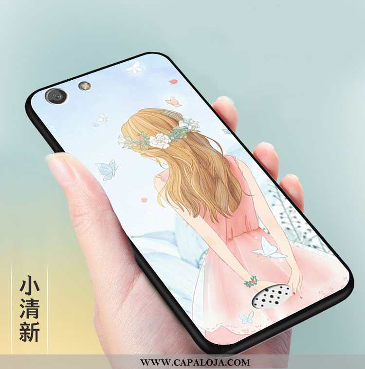 Capa Oppo A31 Desenho Animado Feminino Malha Vermelha Azul, Capas Oppo A31 Bonitos Barato