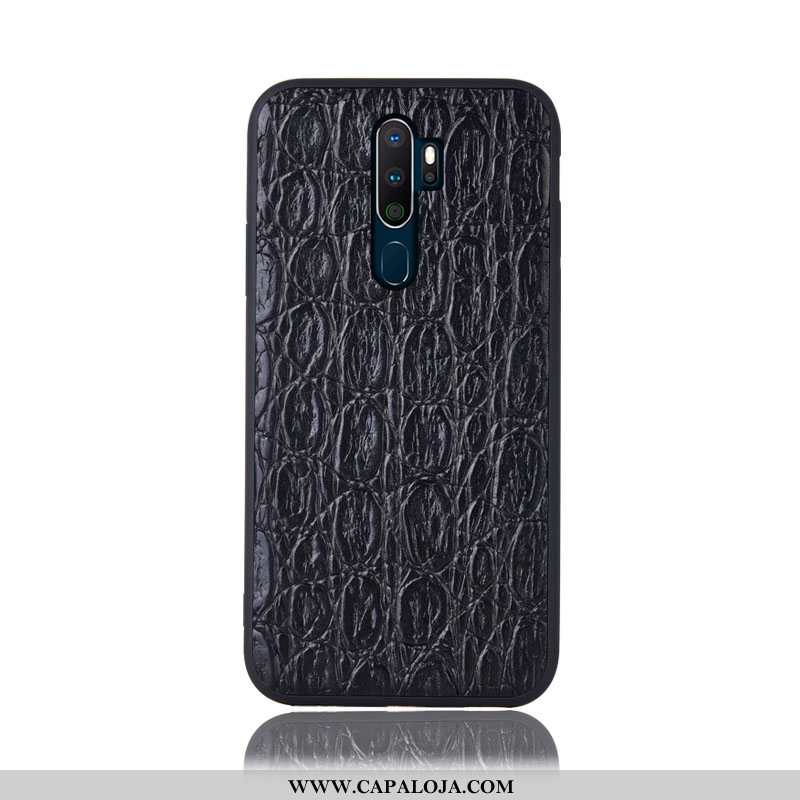 Capa Oppo A5 2020 Couro Legitimo Roxa Telemóvel Traseira Roxo, Capas Oppo A5 2020 Protetoras Comprar