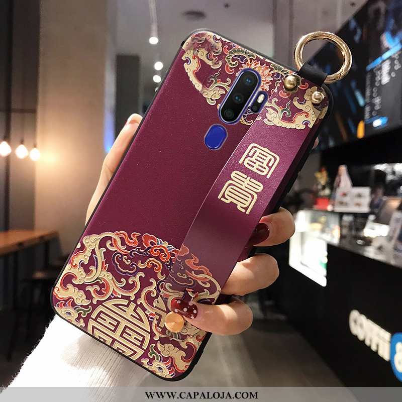 Capa Oppo A5 2020 Desenho Animado Telemóvel Roxa Silicone Roxo, Capas Oppo A5 2020 Soft Promoção