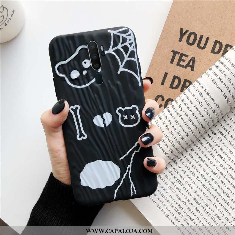 Capa Oppo A5 2020 Moda Prega Preto Capas, Oppo A5 2020 Soft Baratos