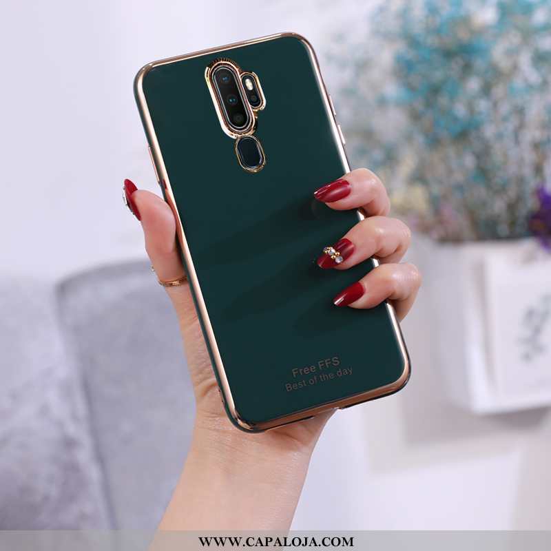 Capa Oppo A5 2020 Soft Cinza Antiqueda Lisas Verde, Capas Oppo A5 2020 Protetoras Comprar