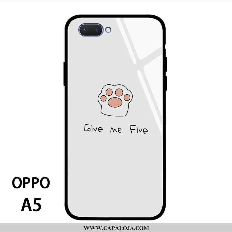 Capa Oppo A5 Desenho Animado Malha Gato Antiqueda Branco, Capas Oppo A5 Fofas Comprar