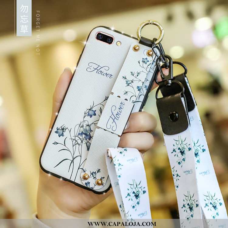 Capa Oppo A5 Estilosas Telemóvel Completa Wrisband Branco, Capas Oppo A5 Soft Baratas