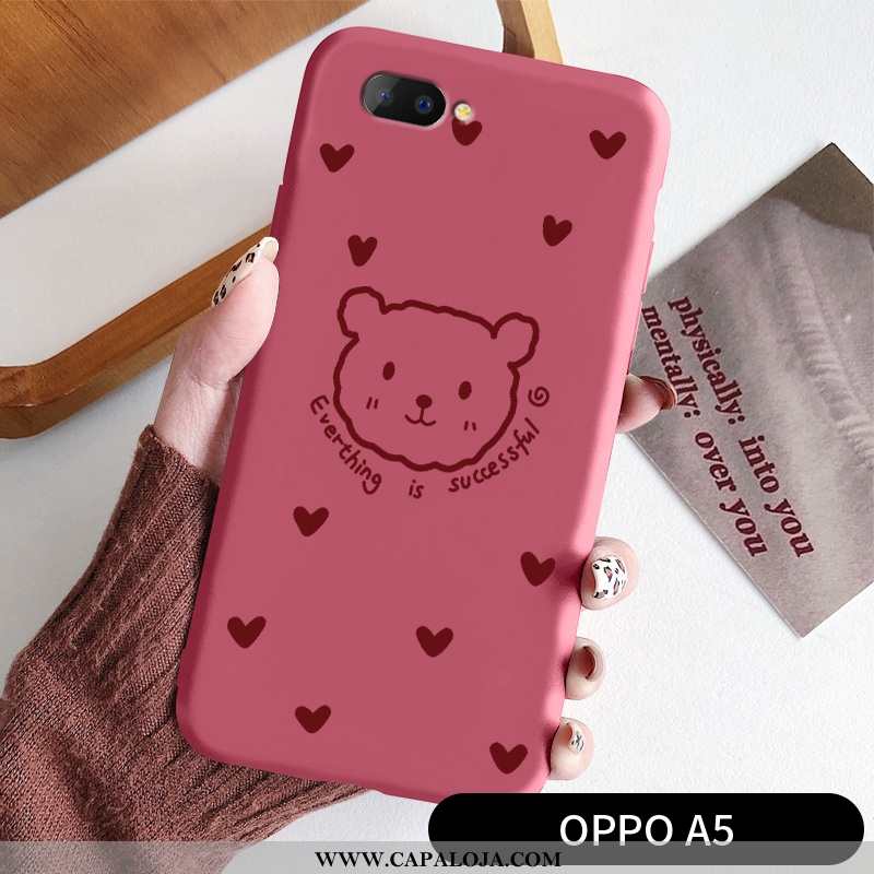 Capa Oppo A5 Soft Urso Coração Casal Vermelho, Capas Oppo A5 Super Promoção