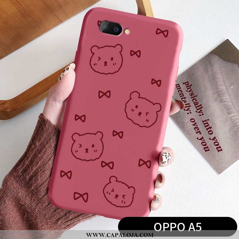 Capa Oppo A5 Soft Urso Coração Casal Vermelho, Capas Oppo A5 Super Promoção