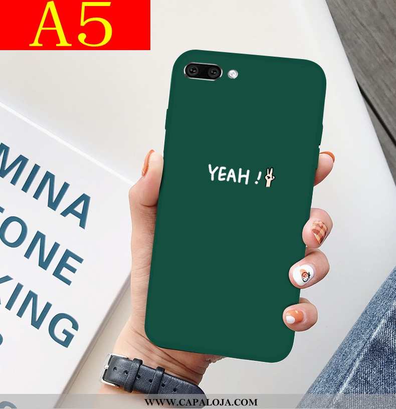 Capa Oppo A5 Super Tendencia Fosco Bonitos Verde, Capas Oppo A5 Protetoras Promoção