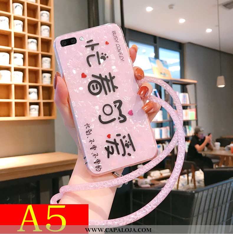 Capa Oppo A5 Transparente Tendencia Feminino Soft Rosa, Capas Oppo A5 Bonitos Venda