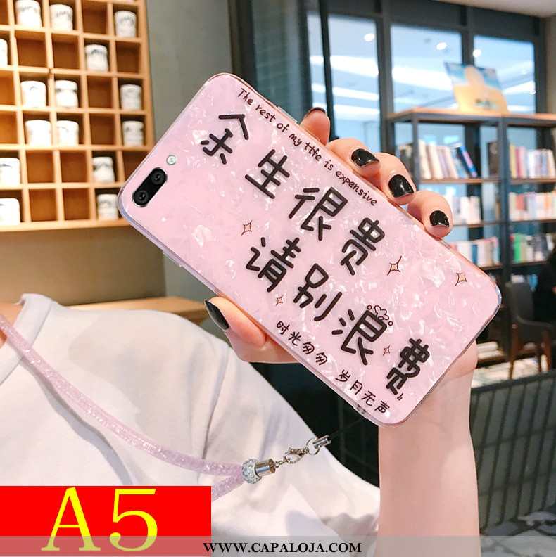 Capa Oppo A5 Transparente Tendencia Feminino Soft Rosa, Capas Oppo A5 Bonitos Venda