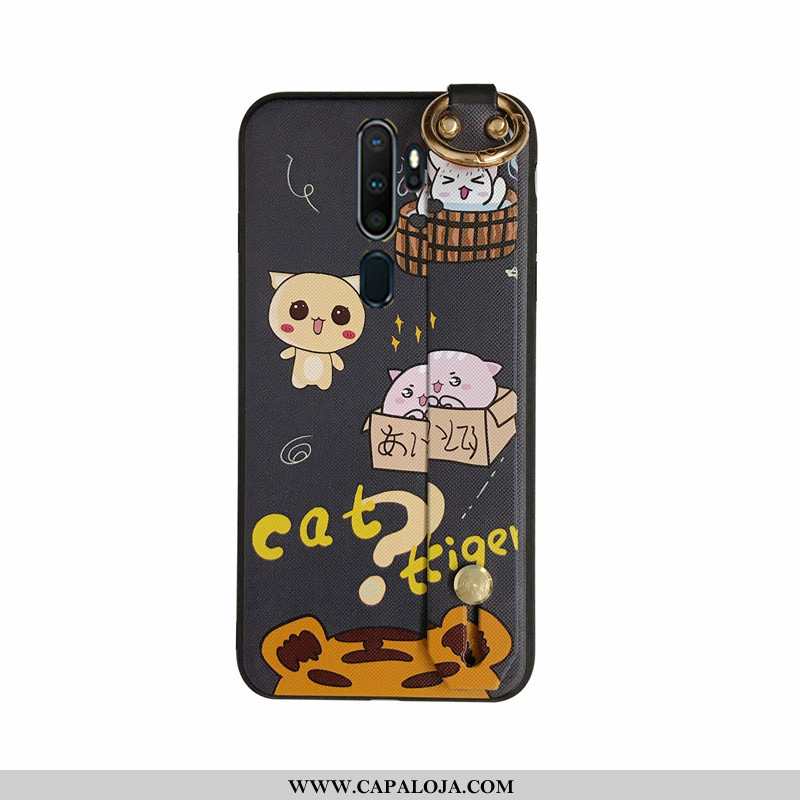 Capa Oppo A9 2020 Soft Vermelha Pintado Cases Preto, Capas Oppo A9 2020 Protetoras Promoção