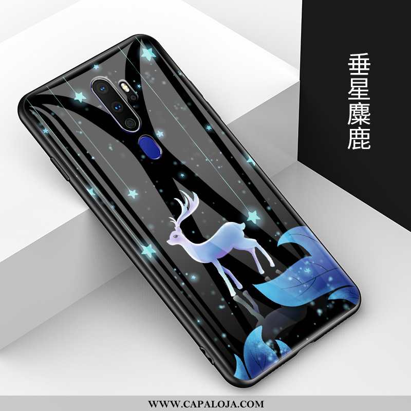 Capa Oppo A9 2020 Vidro Desenho Animado Vermelha Casal Preto, Capas Oppo A9 2020 Estiloso Comprar