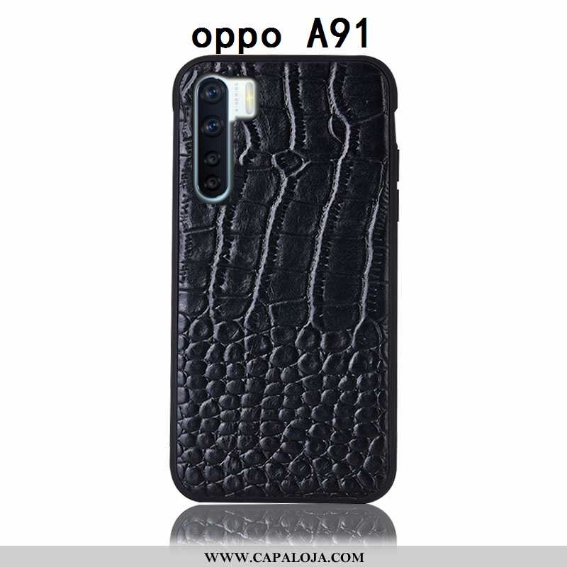 Capa Oppo A91 Couro Genuíno Capas Traseira Antiqueda Castanho, Oppo A91 Protetoras Venda