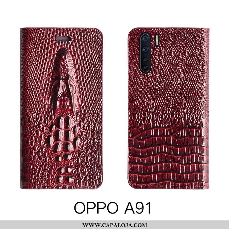 Capa Oppo A91 Couro Legitimo Capas Cases Feminino Amarelo, Oppo A91 Couro Promoção