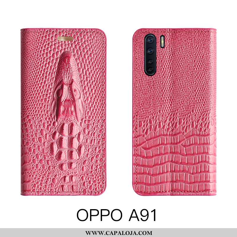 Capa Oppo A91 Couro Legitimo Capas Cases Feminino Amarelo, Oppo A91 Couro Promoção