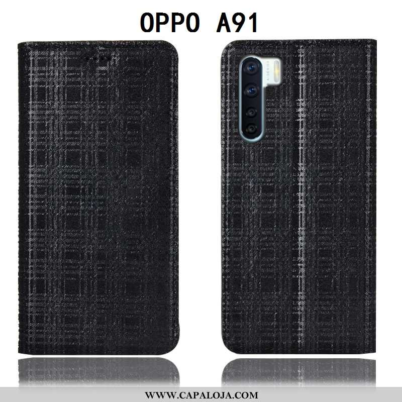 Capa Oppo A91 Couro Legitimo Capas Cases Xadrez Bordô, Oppo A91 Protetoras Promoção