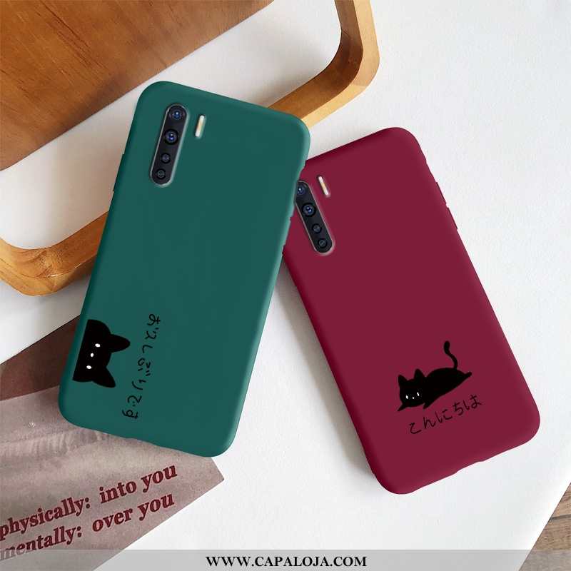 Capa Oppo A91 Criativas Telinha Gato Cases Verde, Capas Oppo A91 Fofas Online