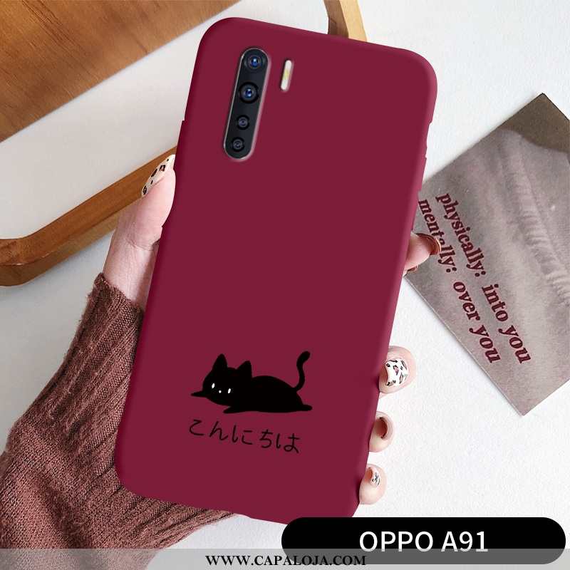 Capa Oppo A91 Criativas Telinha Gato Cases Verde, Capas Oppo A91 Fofas Online