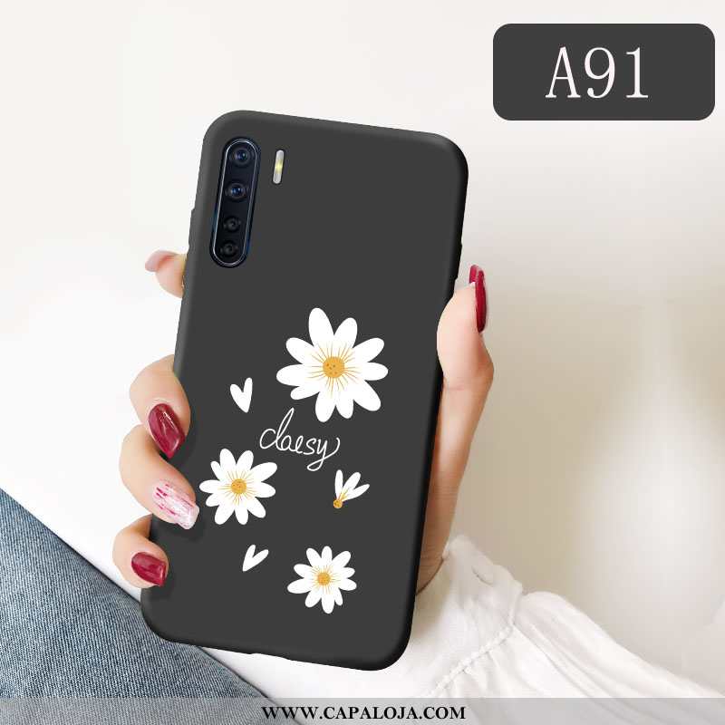 Capa Oppo A91 Desenho Animado Fosco Antiqueda Nova Preto, Capas Oppo A91 Fofas Promoção