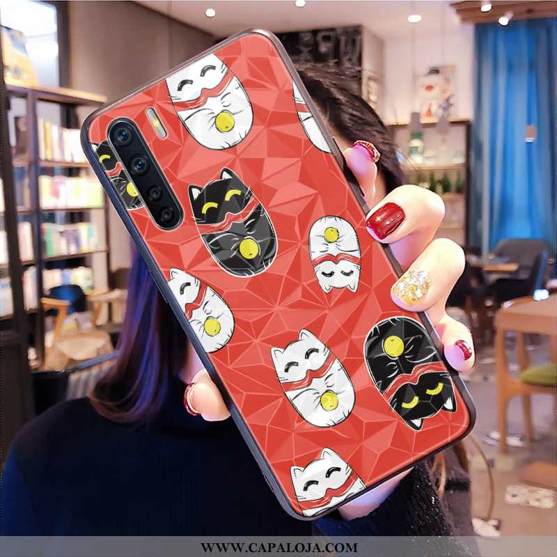 Capa Oppo A91 Desenho Animado Grande Personalizado Feminino Vermelho, Capas Oppo A91 Soft Baratas