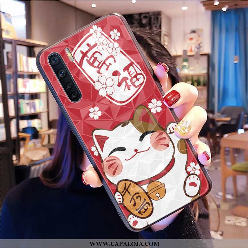 Capa Oppo A91 Desenho Animado Grande Personalizado Feminino Vermelho, Capas Oppo A91 Soft Baratas