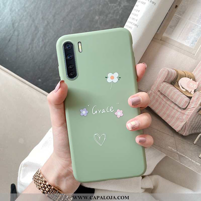 Capa Oppo A91 Fosco Simples Verde Cases, Capas Oppo A91 Slim Baratas