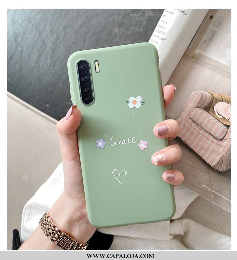 Capa Oppo A91 Fosco Simples Verde Cases, Capas Oppo A91 Slim Baratas