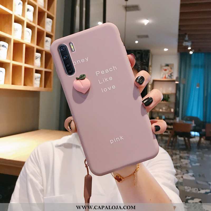 Capa Oppo A91 Personalizado Slim Vaca Malha Rosa, Capas Oppo A91 Criativas Venda