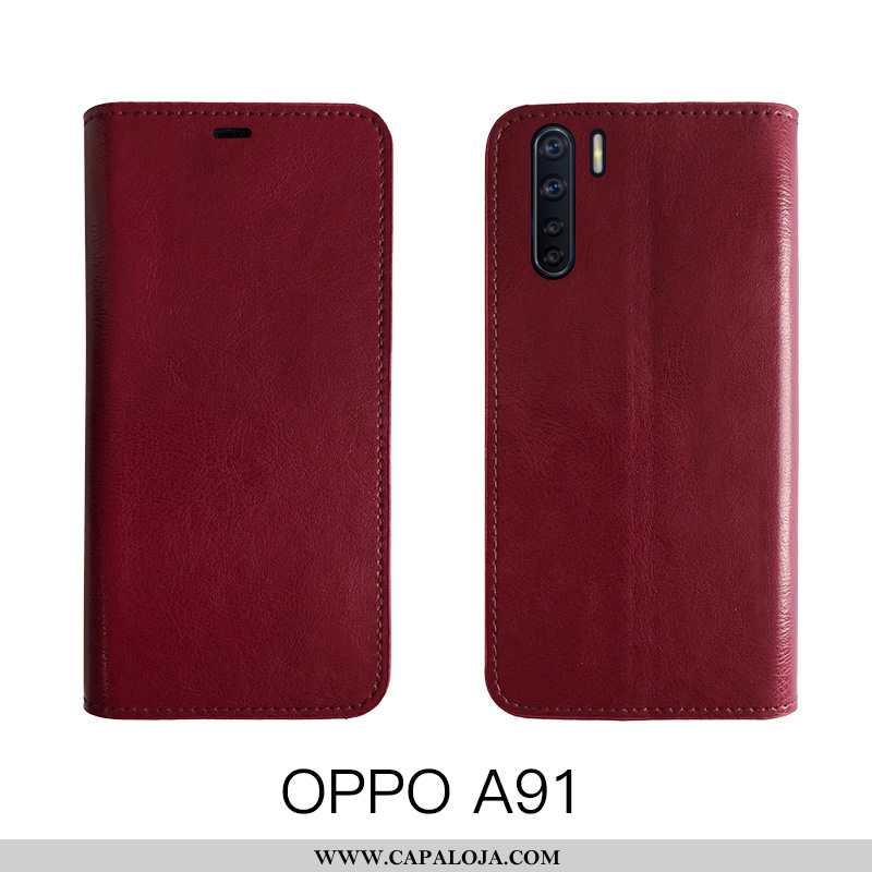 Capa Oppo A91 Protetoras Capas Cases Vaca Castanho, Oppo A91 Couro Genuíno Baratos