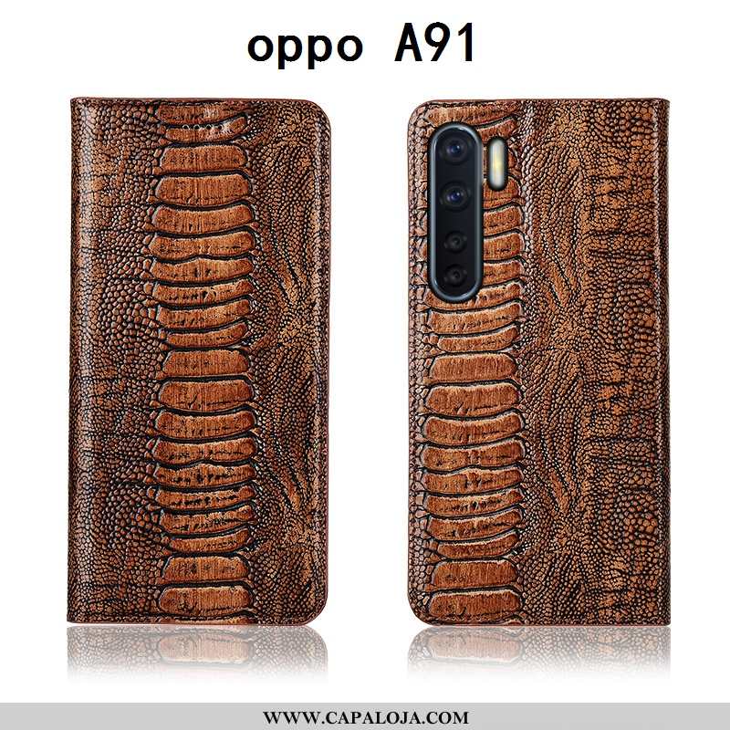 Capa Oppo A91 Silicone Capas Pássaro Cover Castanho, Oppo A91 Couro Genuíno Online