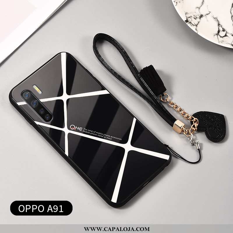 Capa Oppo A91 Soft Estilosas Xadrez Masculino Preto, Capas Oppo A91 Super Baratas