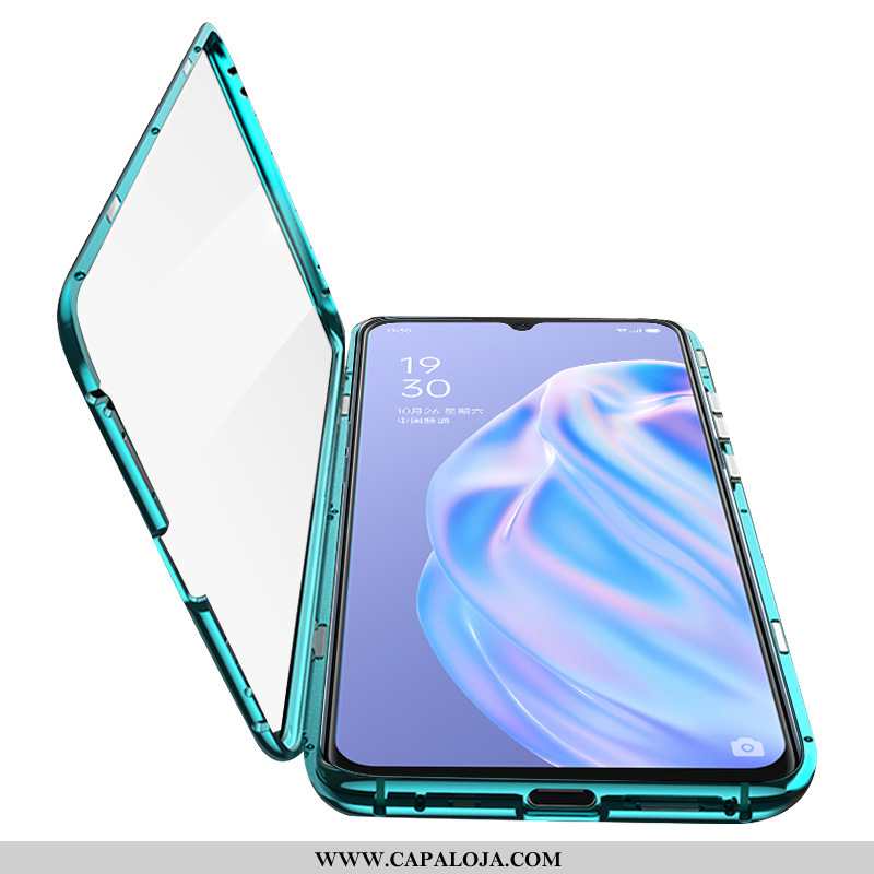 Capa Oppo A91 Vidro Telemóvel Capas Verde, Oppo A91 Clara Promoção