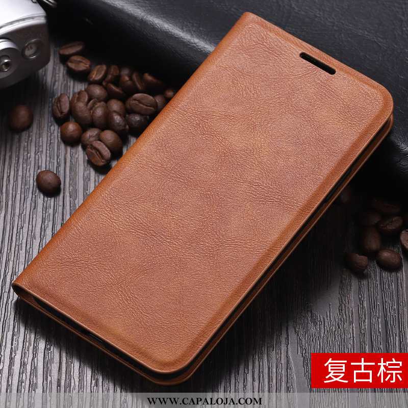 Capa Oppo Ax5 Estilosas Nova Simples Soft Castanho, Capas Oppo Ax5 Couro Barato