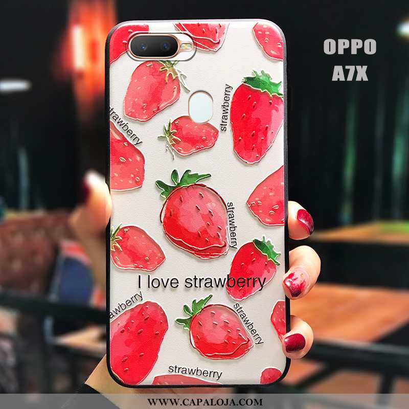 Capa Oppo Ax7 Personalizada Slim Verão Antiderrapante Vermelho, Capas Oppo Ax7 Criativas Barato