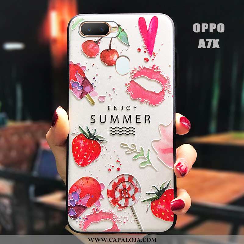 Capa Oppo Ax7 Personalizada Slim Verão Antiderrapante Vermelho, Capas Oppo Ax7 Criativas Barato