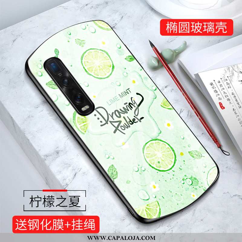 Capa Oppo Find X2 Pro Criativas Verde Personalizada Antiqueda, Capas Oppo Find X2 Pro Desenho Animad