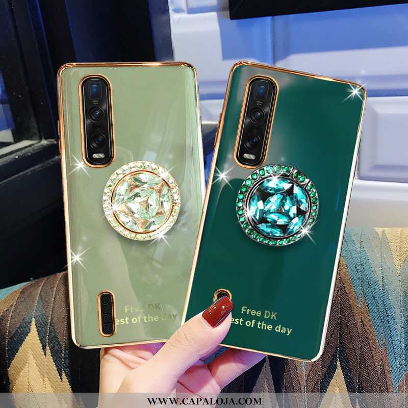 Capa Oppo Find X2 Pro Luxo Vaca Antiqueda Cases Verde, Capas Oppo Find X2 Pro Protetoras Venda