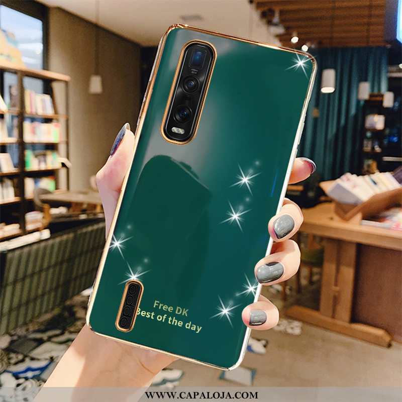 Capa Oppo Find X2 Pro Luxo Vaca Antiqueda Cases Verde, Capas Oppo Find X2 Pro Protetoras Venda