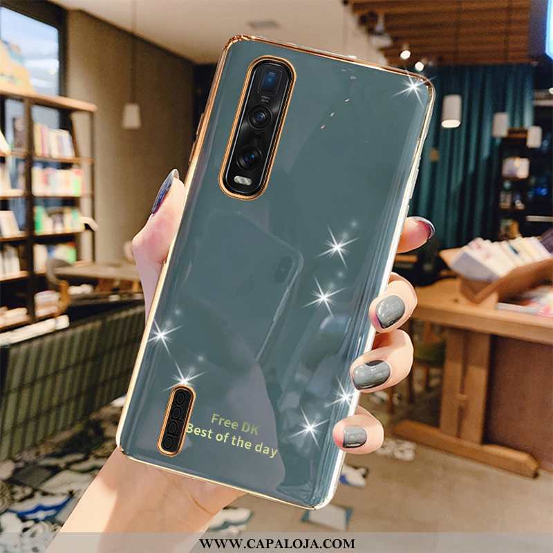 Capa Oppo Find X2 Pro Luxo Vaca Antiqueda Cases Verde, Capas Oppo Find X2 Pro Protetoras Venda