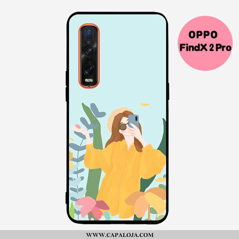 Capa Oppo Find X2 Pro Silicone Completa Oculos Escuros Telemóvel Verde, Capas Oppo Find X2 Pro Fosco