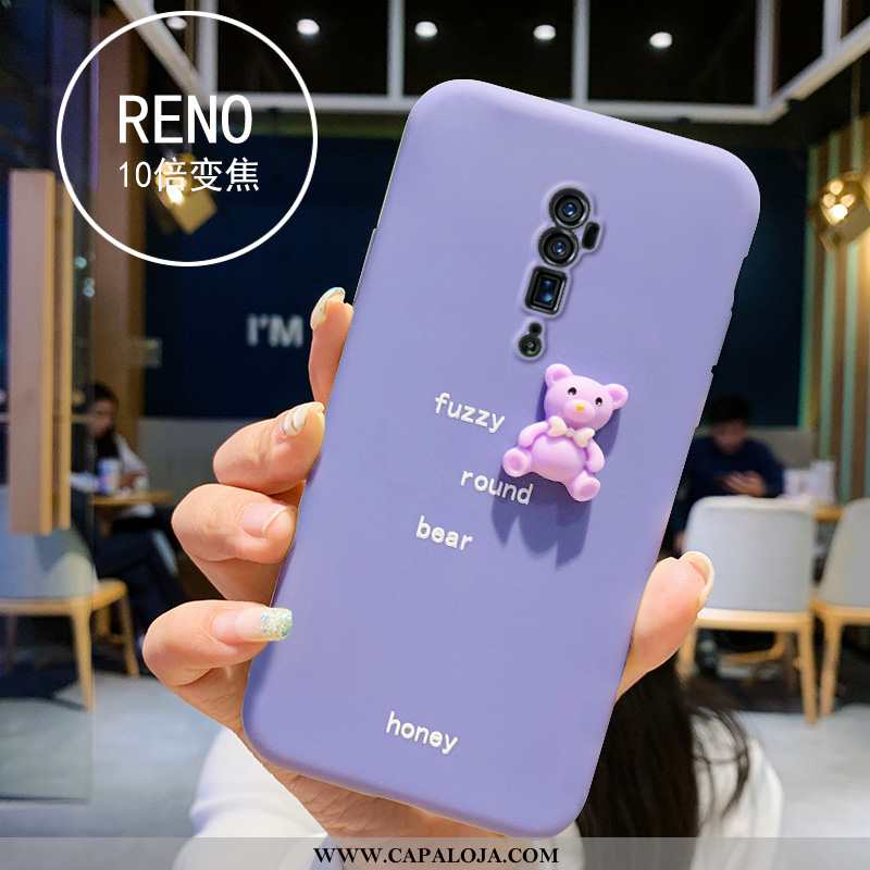 Capa Oppo Reno 10x Zoom Bonitos Telemóvel Roxa Silicone Roxo, Capas Oppo Reno 10x Zoom Soft Barato