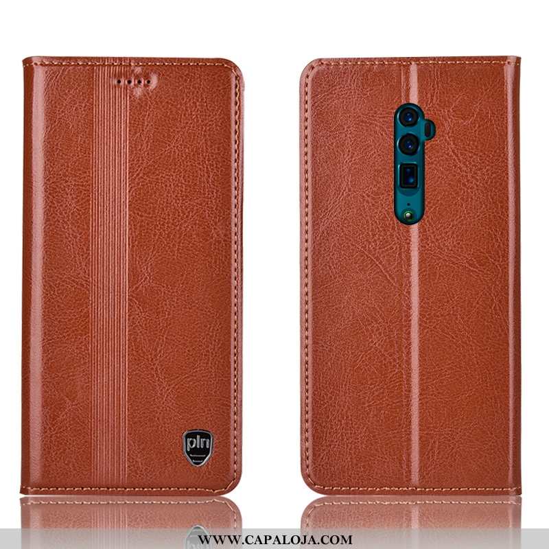 Capa Oppo Reno 10x Zoom Couro Genuíno Antiqueda Telemóvel Vermelha Vermelho, Capas Oppo Reno 10x Zoo