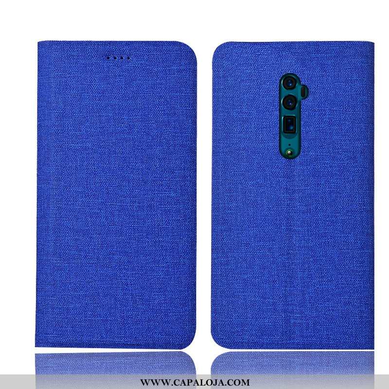 Capa Oppo Reno 10x Zoom Linho Telemóvel Cases Protetoras Cinza, Capas Oppo Reno 10x Zoom Couro Compr