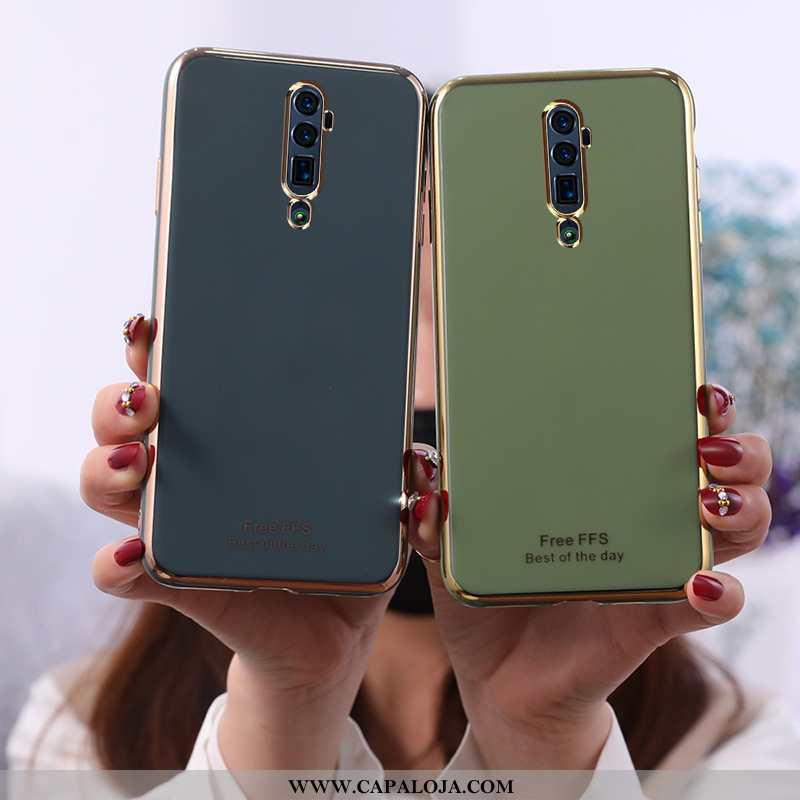 Capa Oppo Reno 10x Zoom Personalizada Soft Estiloso Aço Verde, Capas Oppo Reno 10x Zoom Criativas Ba