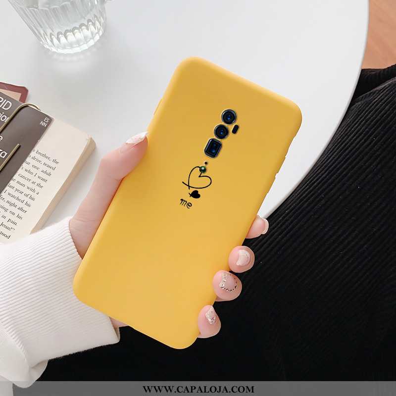 Capa Oppo Reno 10x Zoom Personalizado Casal Cases Tendencia Amarelo, Capas Oppo Reno 10x Zoom Criati